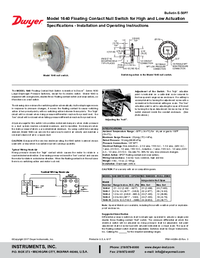 Thumbnail of document Manual - 1640 Floating Contact Null Switch for High and Low Actuation